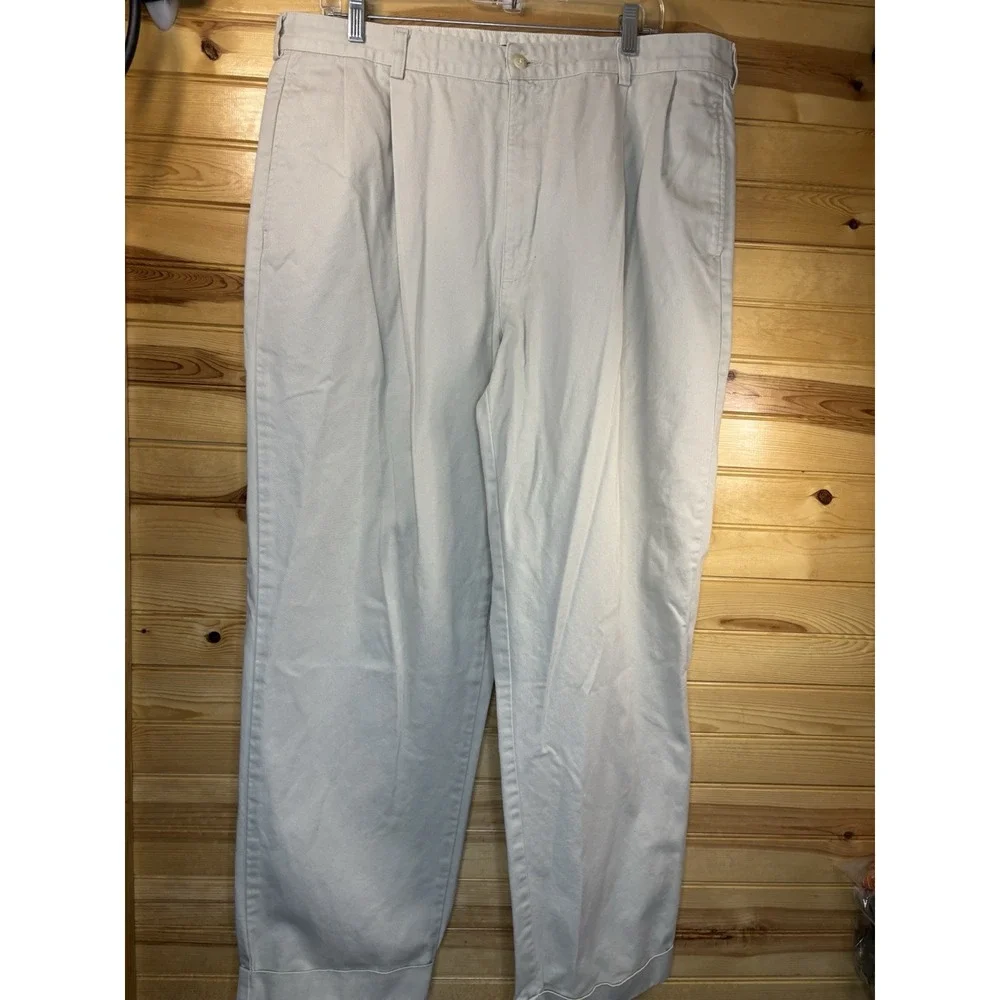 Vintage 90s Polo Ralph Lauren Hammond Pant Men 38x30 Khaki Classic Chino Pleated